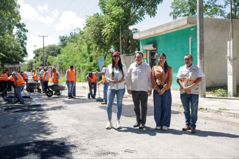 San Luis Sur Dzununcán: 18 calles reparadas y 100 metros de calle nueva en siete semanas*